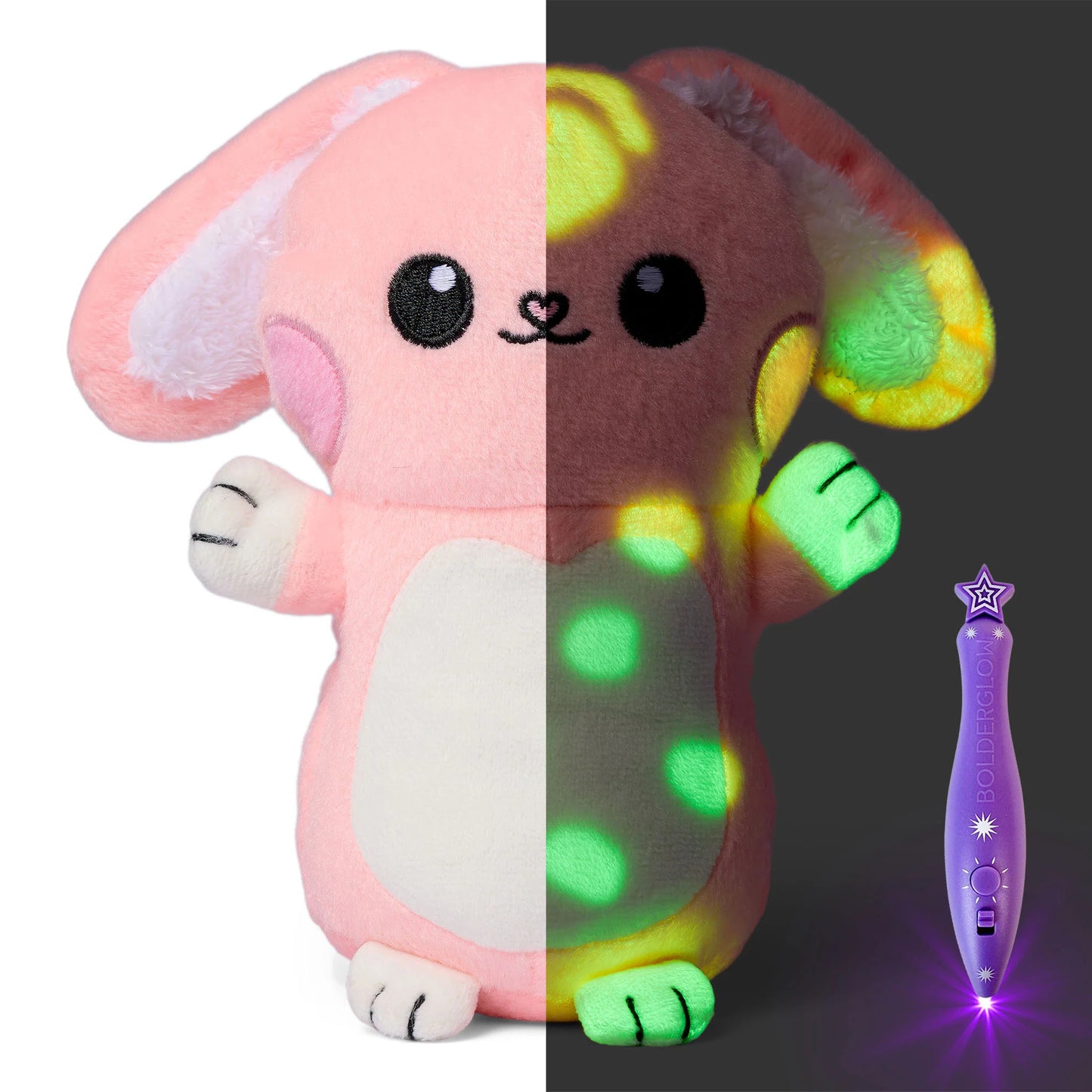 GlowBaby™ Glow-In-The-Dark Plush Toy with Magic Light Pen – Kids Night Drawing Toy (Small)