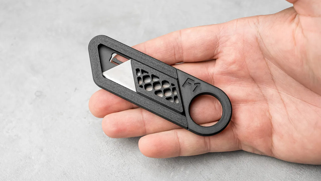 3D Printed Retractable Box Cutter Utility Knife
